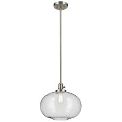 Kichler Avery 14 1/2" Wide Brushed Nickel Clear Glass Globe Pendant