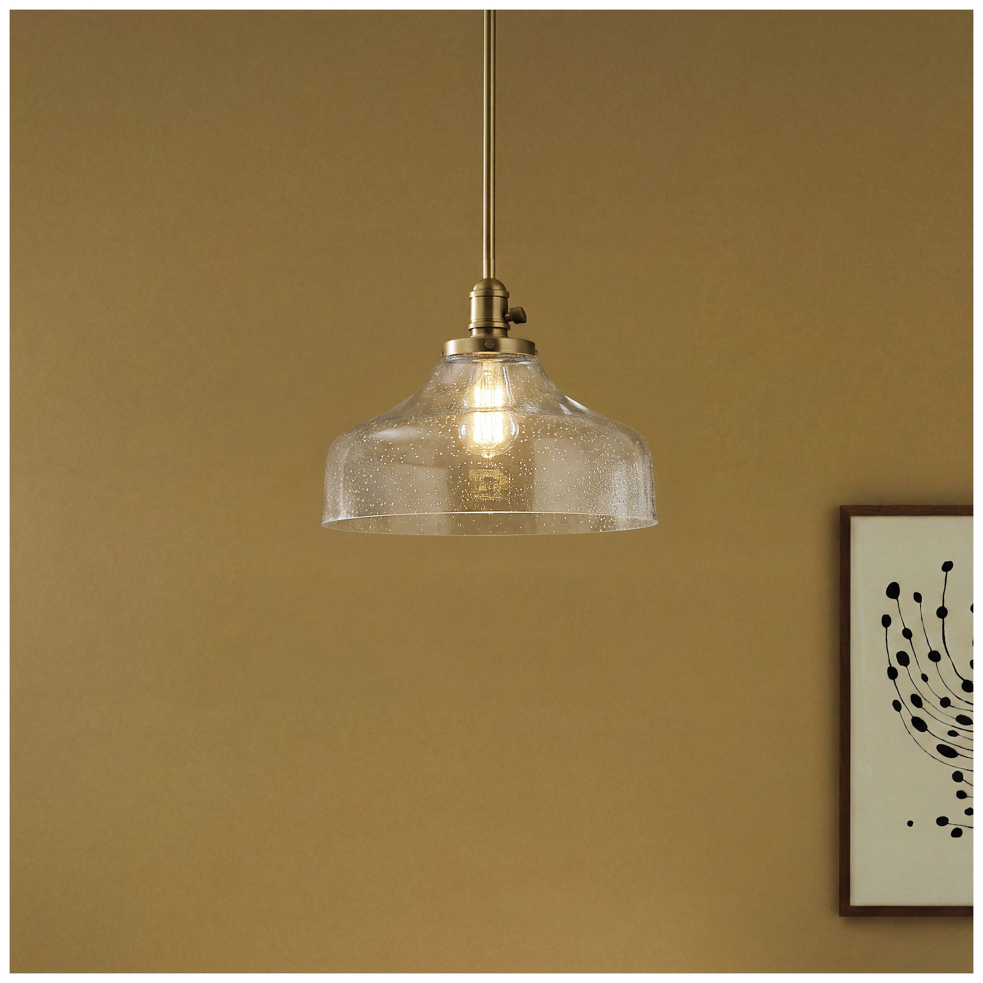 Image 2 Kichler Avery 14 1/2" Wide Natural Brass Pendant Light more views