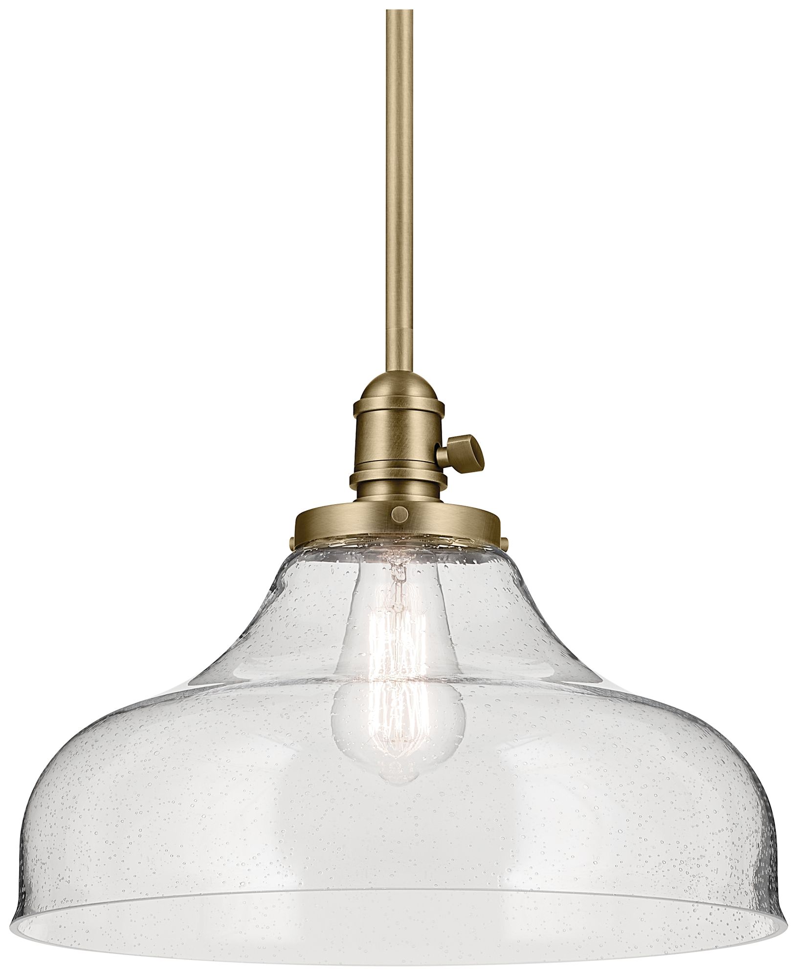 Image 3 Kichler Avery 14 1/2" Wide Natural Brass Pendant Light more views