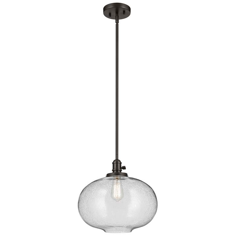 Image 1 Kichler Avery 14 1/2" Wide Olde Bronze Clear Glass Globe Pendant