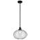 Kichler Avery 14" Wide Black and Clear Glass Pendant Light