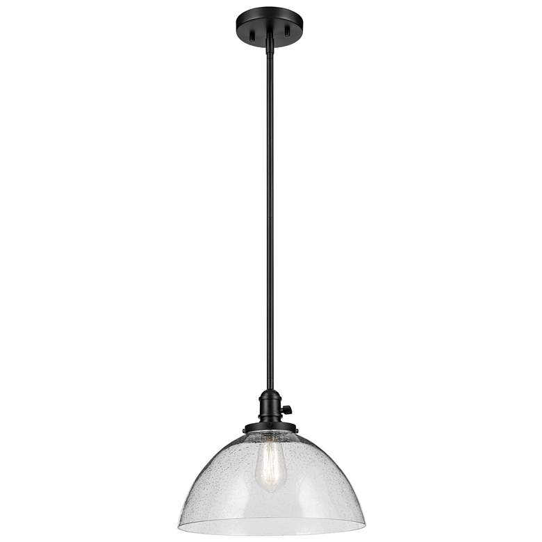 Image 1 Kichler Avery 14" Wide Black Dome Pendant Light