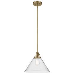 Kichler Avery 14" Wide Natural Brass Cone Pendant Light