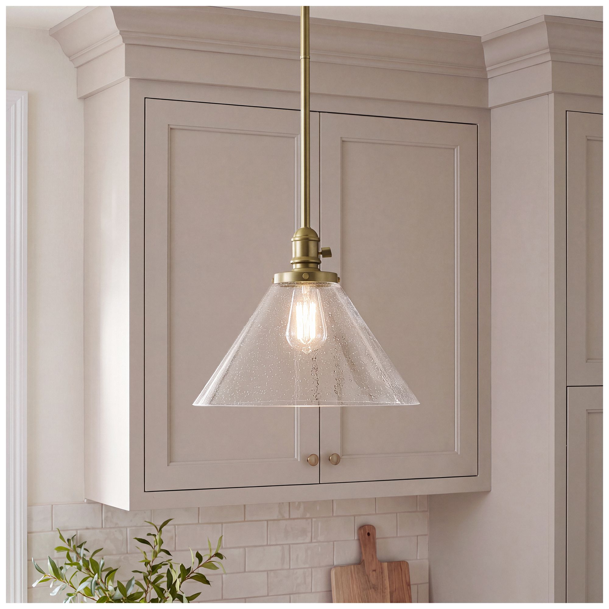 Image 2 Kichler Avery 14" Wide Natural Brass Cone Pendant Light more views