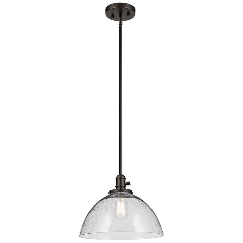 Image 1 Kichler Avery 14" Wide Olde Bronze Clear Glass Dome Pendant