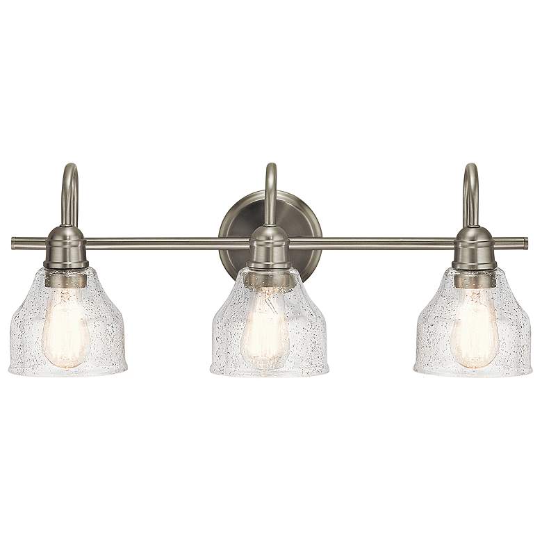 Image 2 Kichler Avery 24 inch Wide Brushed Nickel 3-Light Bath Light