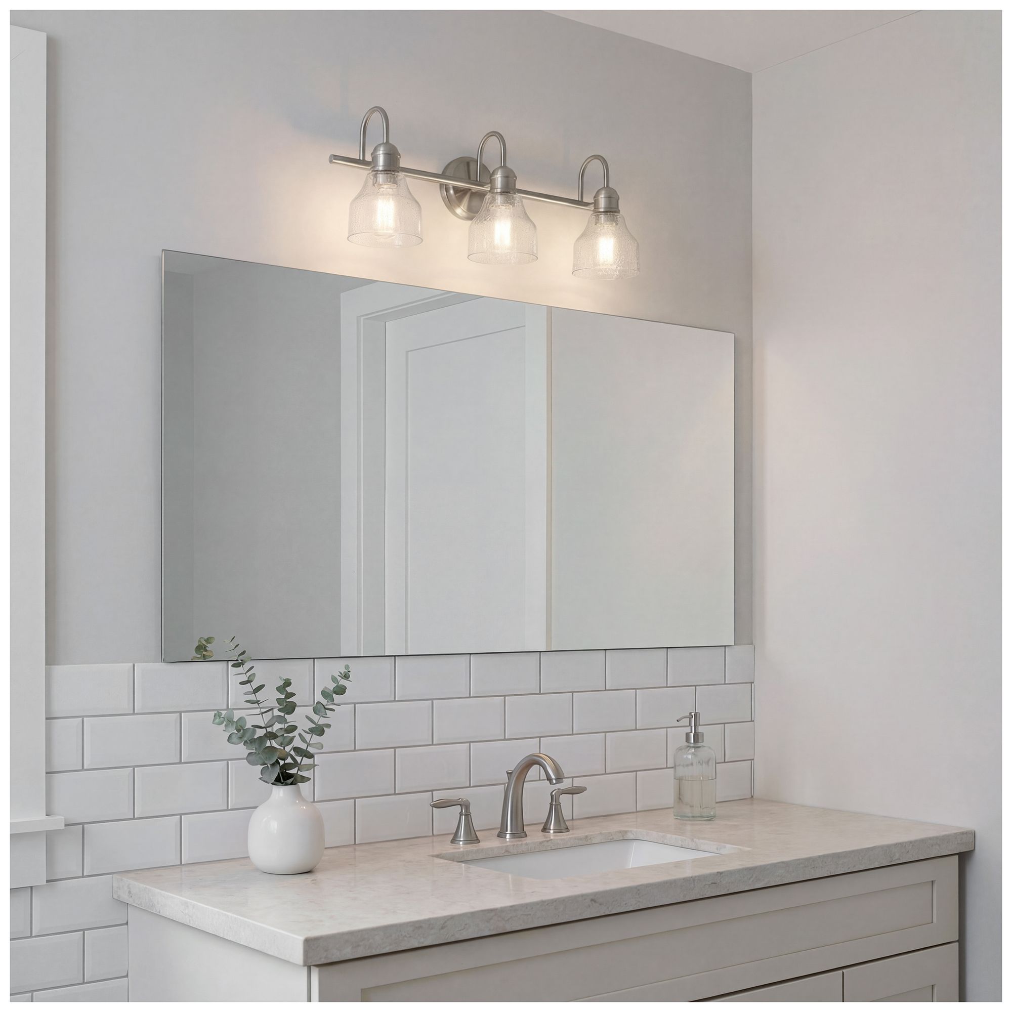 Image 6 Kichler Avery 24" Wide Brushed Nickel 3-Light Bath Light more views