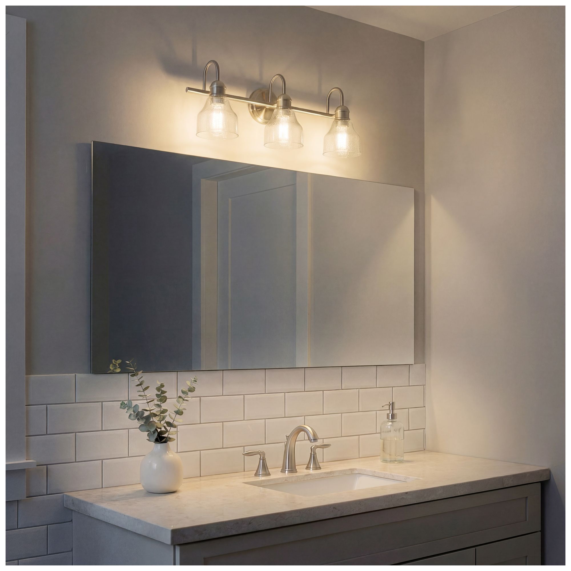 Image 7 Kichler Avery 24" Wide Brushed Nickel 3-Light Bath Light more views