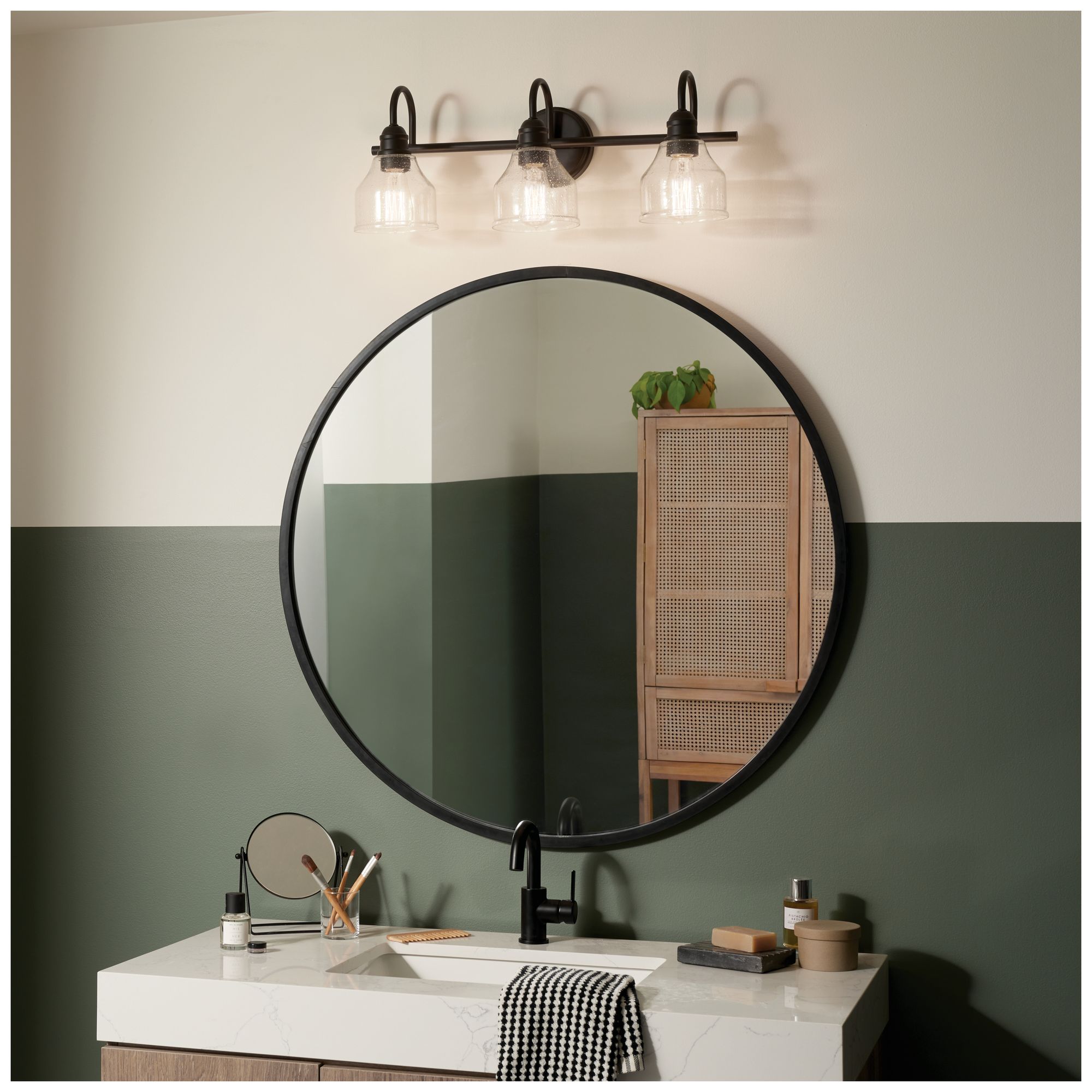 Kichler Avery 24" Wide Olde Bronze 3-Light Bath Vanity Light