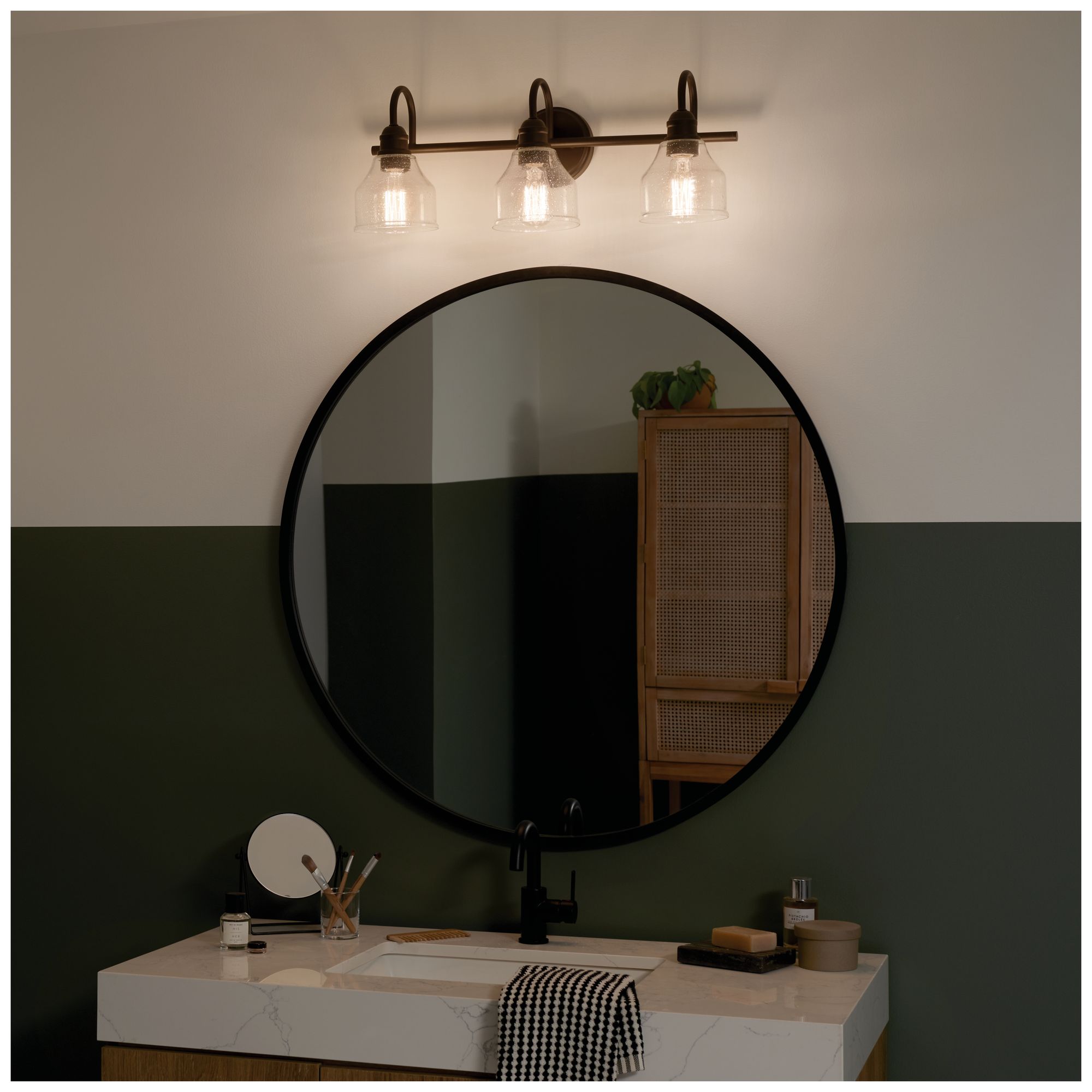 Kichler Avery 24" Wide Olde Bronze 3-Light Bath Vanity Light