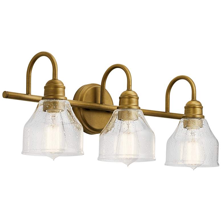 Image 1 Kichler Avery 24"W Natural Brass 3-Light Vanity Bath Light