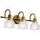 Kichler Avery 24"W Natural Brass 3-Light Vanity Bath Light