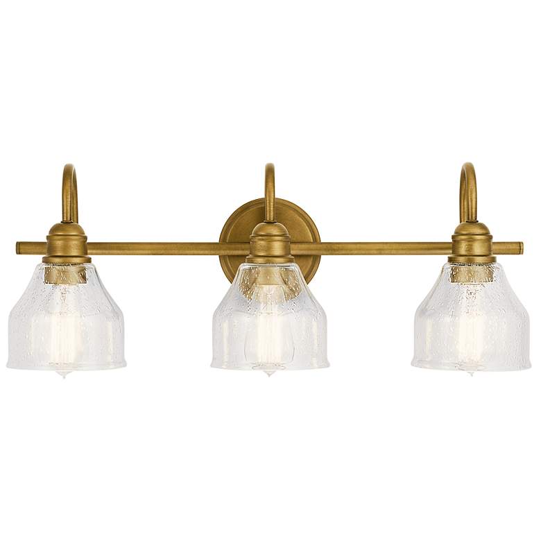 Image 2 Kichler Avery 24"W Natural Brass 3-Light Vanity Bath Light more views