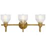 4_Kichler Avery 24"W Natural Brass 3-Light Vanity Bath Light more views