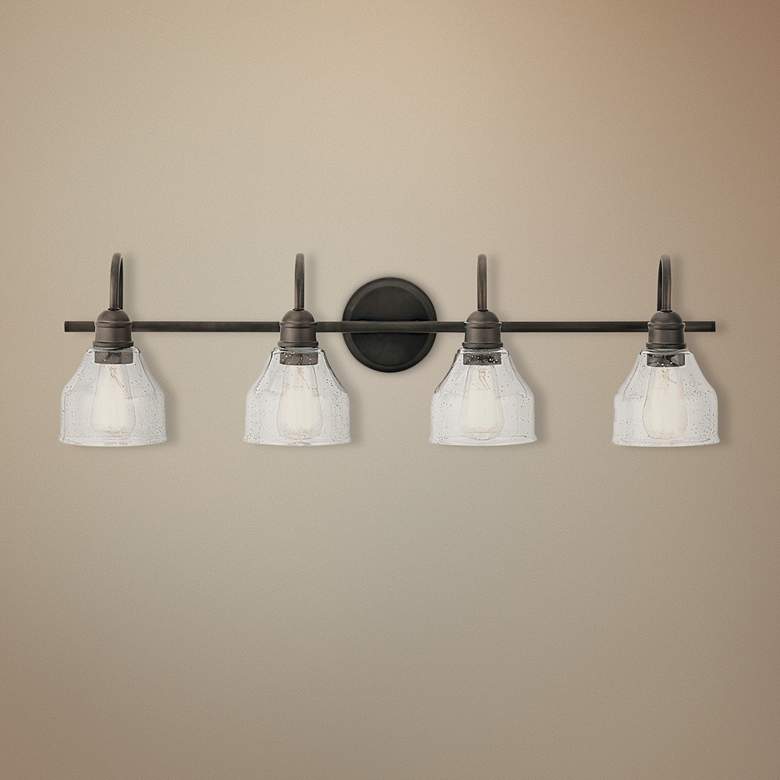 Image 1 Kichler Avery 33 1/4" Wide Olde Bronze 4-Light Bath Light