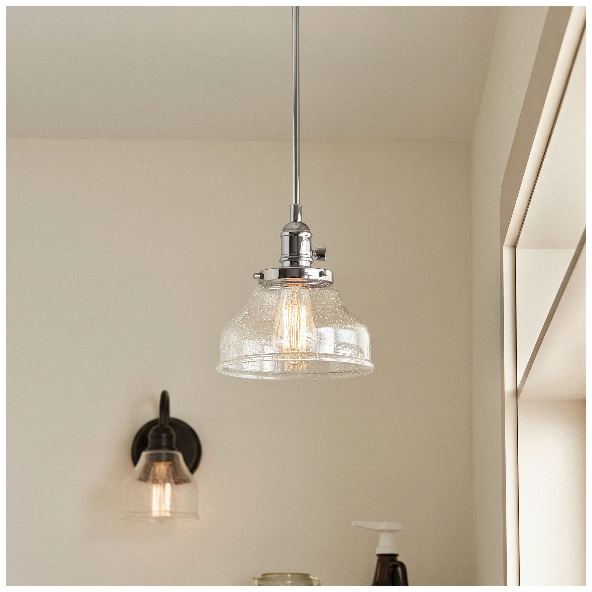 Image 2 Kichler Avery 8" Wide Chrome Mini Pendant more views