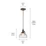 Kichler Avery&#8482; 8" Wide Olde Bronze Bell Mini Pendant Light