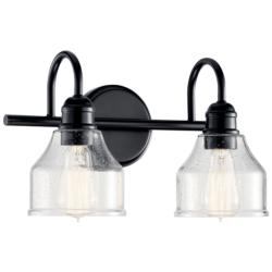 Kichler Avery 9 1/2" High Black 2-Light Wall Sconce