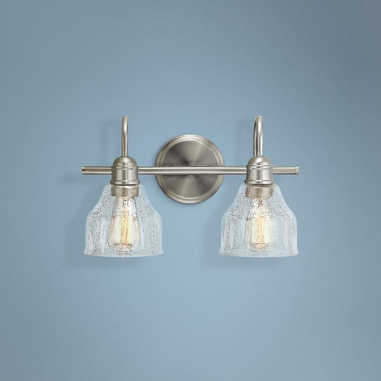 Image 1 Kichler Avery 9 1/4" High Brushed Nickel 2-Light Wall Sconce