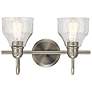 Kichler Avery 9 1/4" High Brushed Nickel 2-Light Wall Sconce