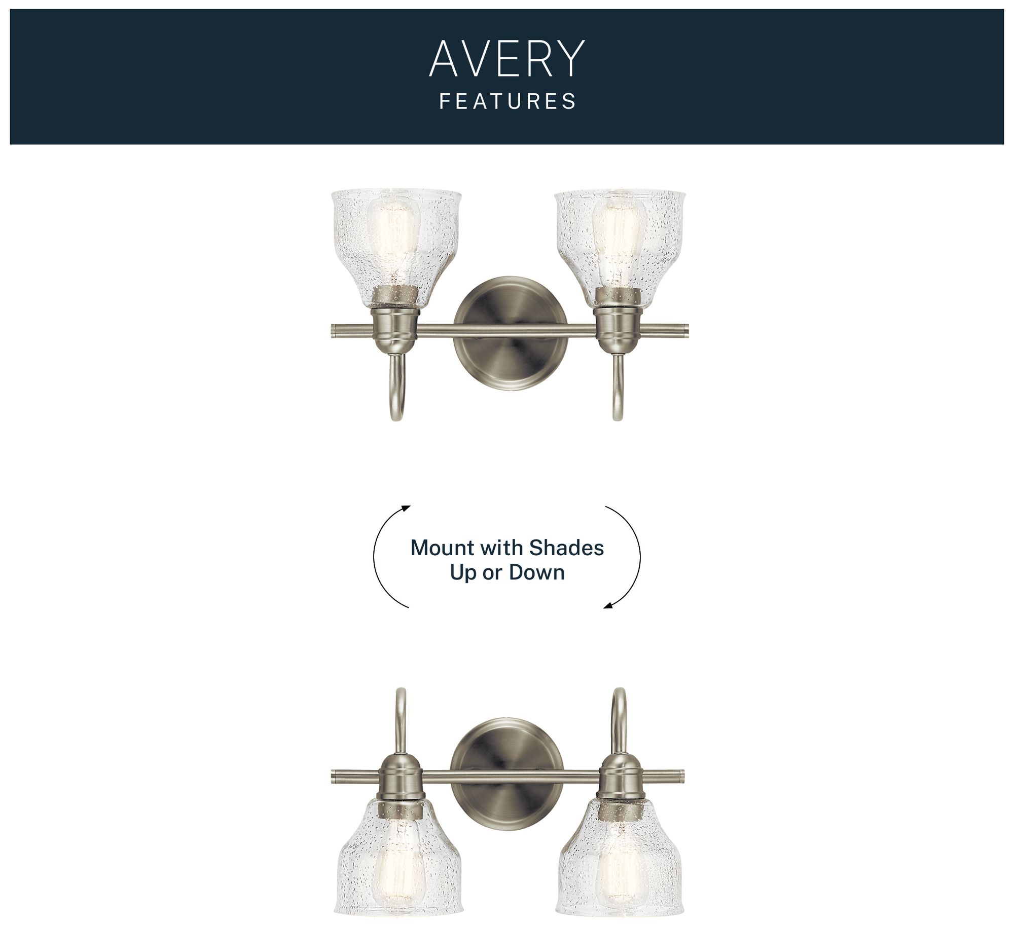 Image 4 Kichler Avery 9 1/4" High Brushed Nickel 2-Light Wall Sconce more views