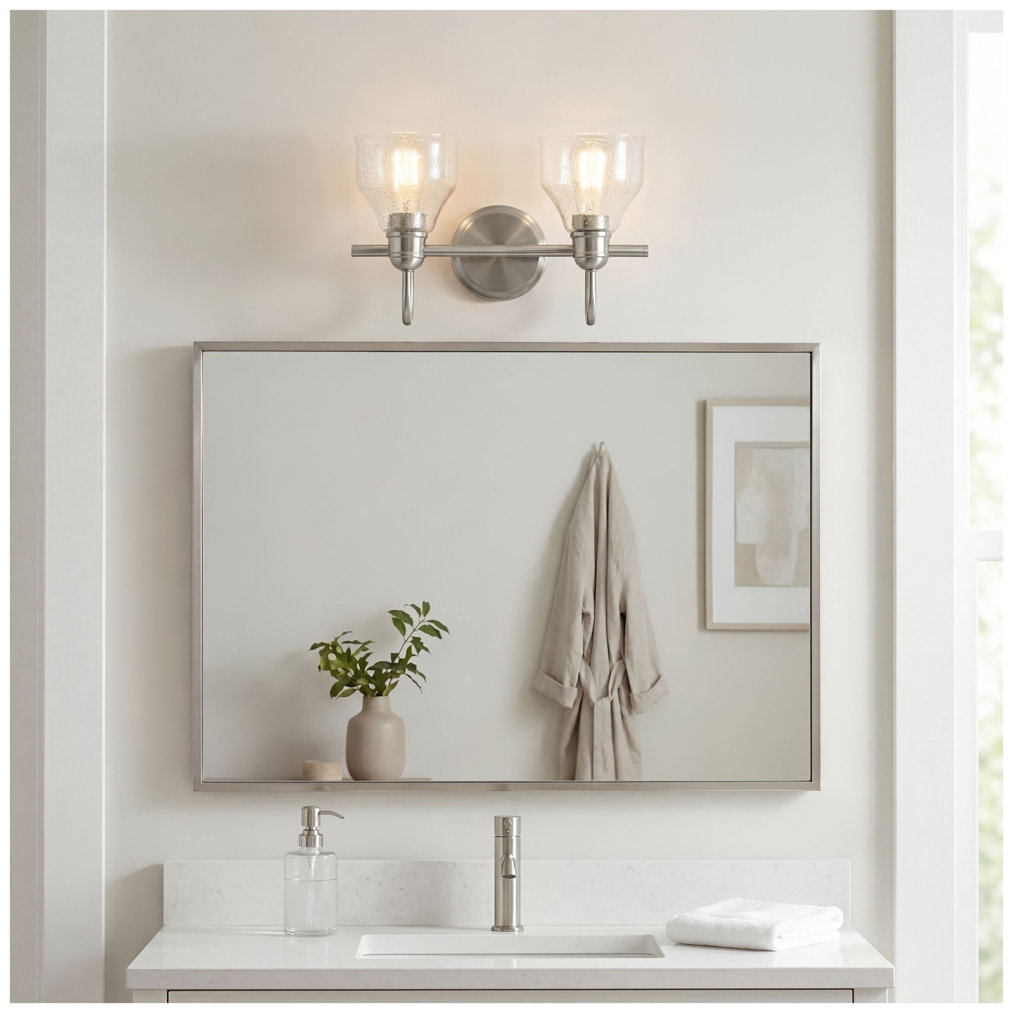 Image 7 Kichler Avery 9 1/4" High Brushed Nickel 2-Light Wall Sconce more views