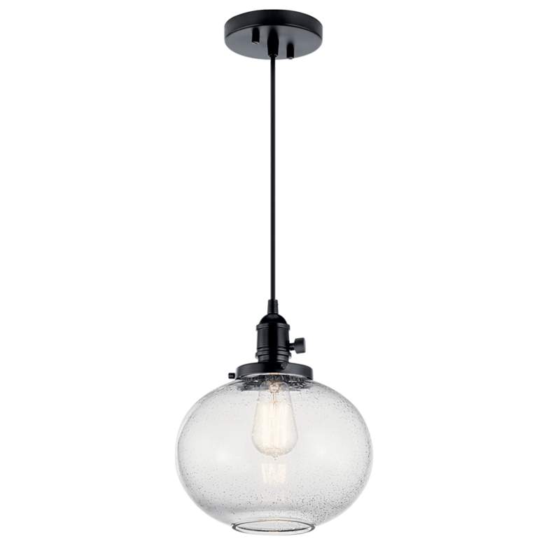 Image 1 Kichler Avery 9 3/4" Wide Black Globe Mini Pendant