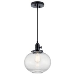 Kichler Avery 9 3/4" Wide Black Globe Mini Pendant
