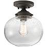 2_Kichler Avery 9 3/4" Wide Olde Bronze Seeded Glass Ceiling Light