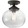 Kichler Avery 9 3/4" Wide Olde Bronze Seeded Glass Ceiling Light