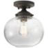Kichler Avery 9 3/4" Wide Olde Bronze Seeded Glass Ceiling Light