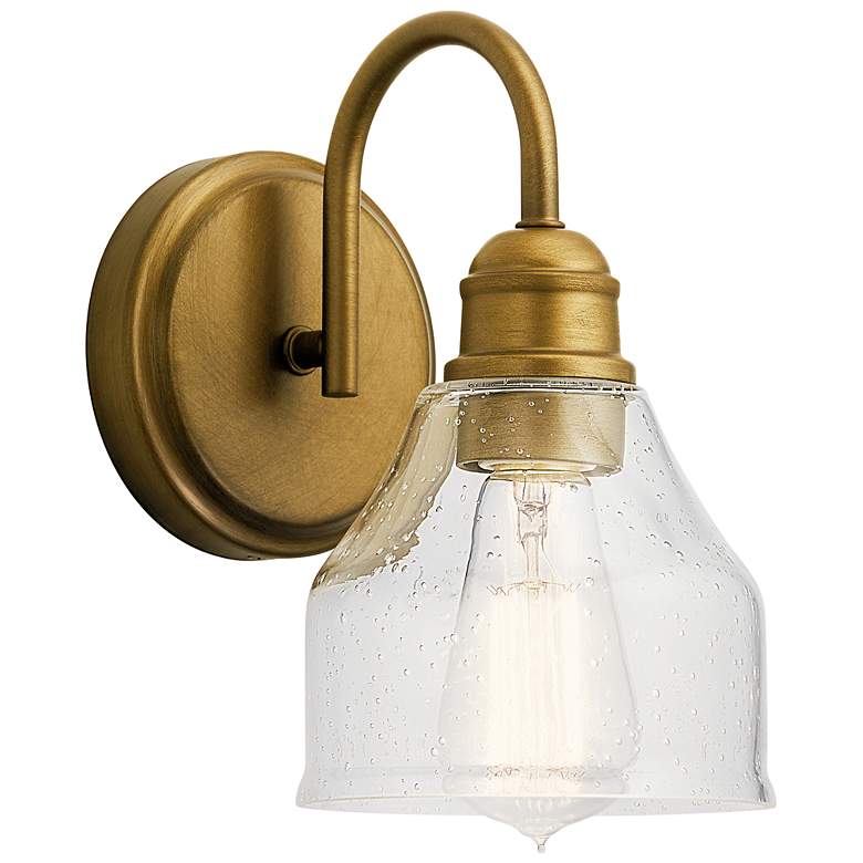 Image 1 Kichler Avery Natural Brass Wall Sconce 1Lt