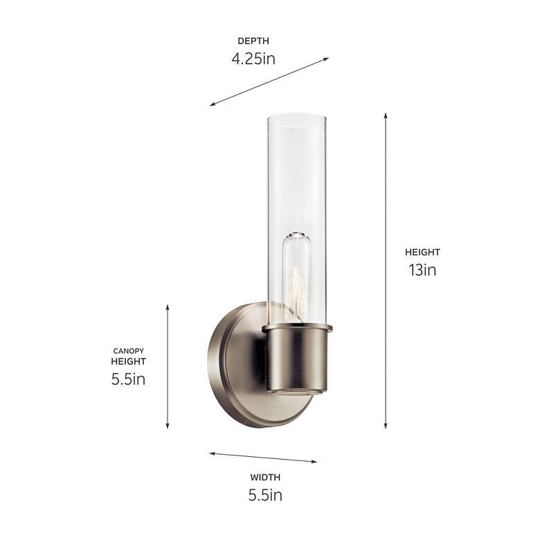 Image 5 Kichler Aviv 13" High Brushed Nickel Wall Sconce more views