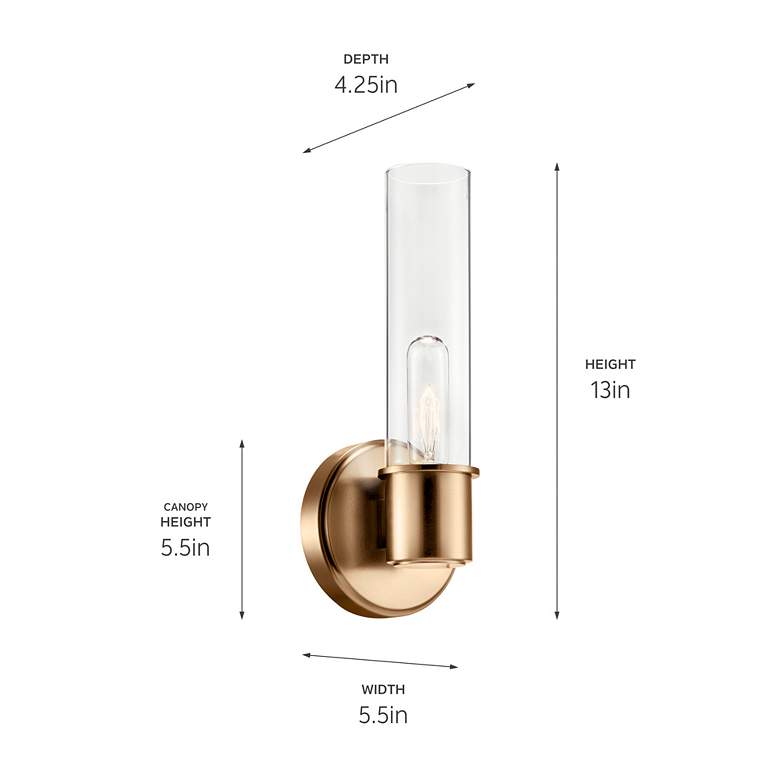 Image 5 Kichler Aviv 13" High Champagne Bronze Wall Sconce more views