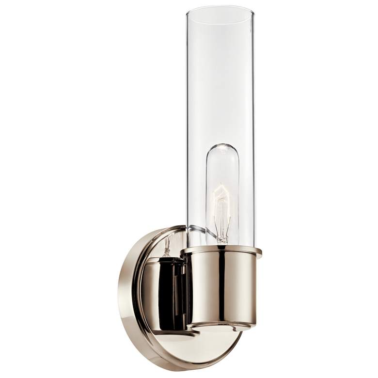 Image 1 Kichler Aviv 13" High Polished Nickel Wall Sconce