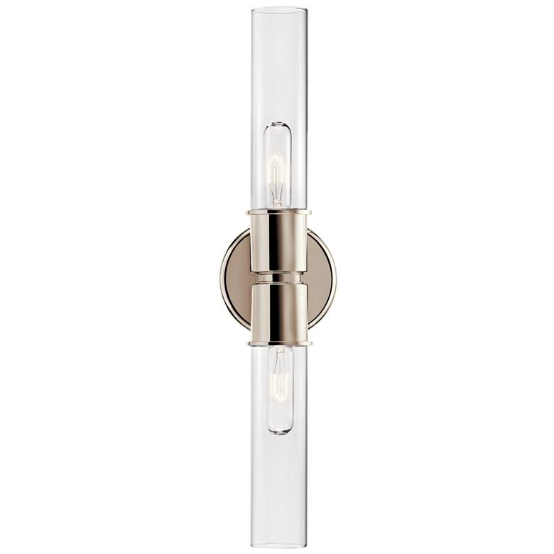 Image 4 Kichler Aviv 24" High Polished Nickel 2-Light Wall Sconce more views