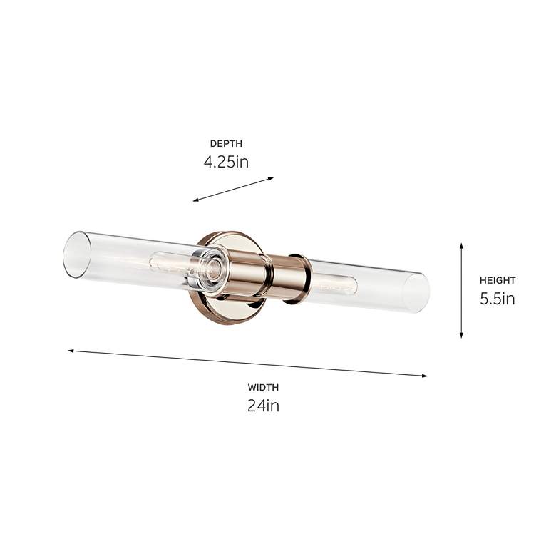 Image 5 Kichler Aviv 24" High Polished Nickel 2-Light Wall Sconce more views