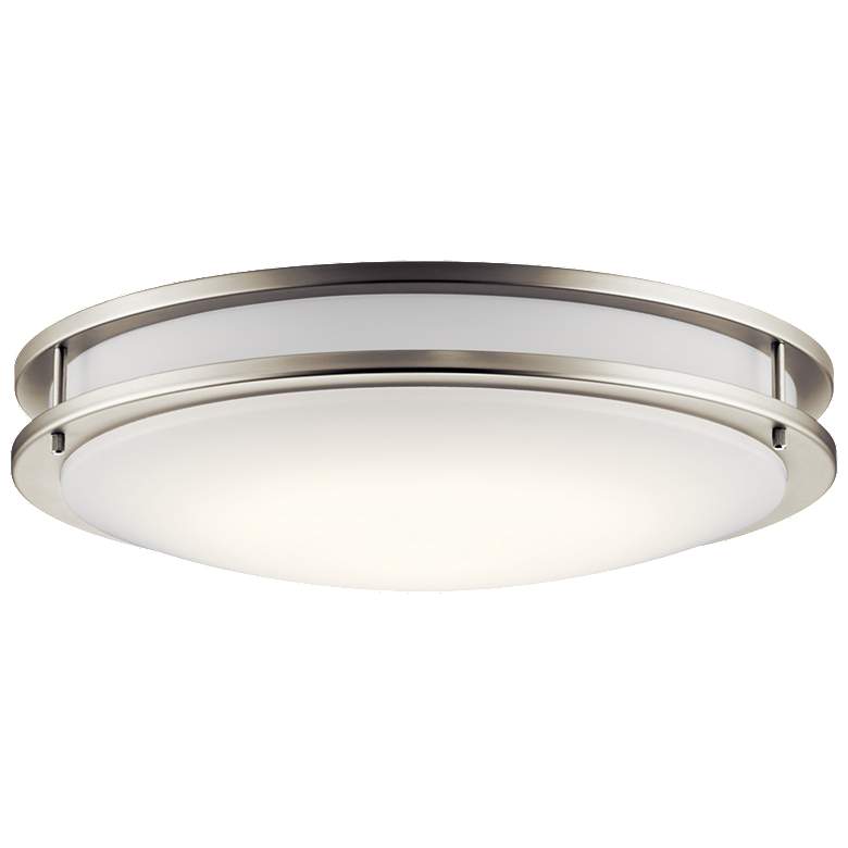 Image 1 Kichler Avon 24" Wide LED Brushed Nickel Flush Mount Ceiling Light