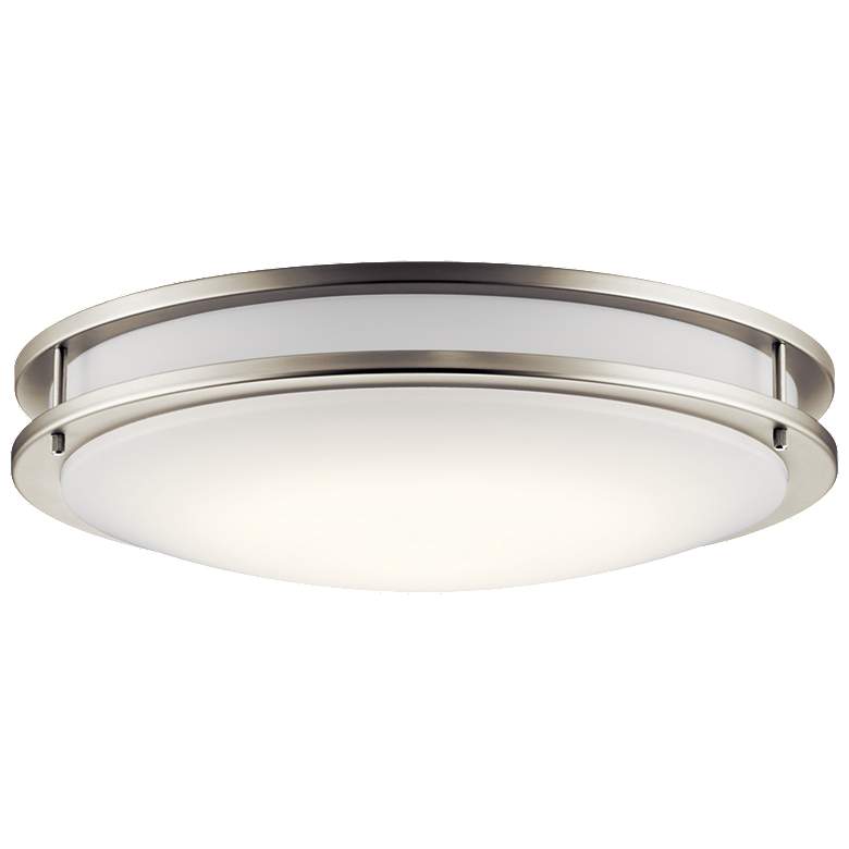 Image 1 Kichler Avon 24 inch Wide LED Brushed Nickel Flush Mount Ceiling Light