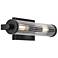 Kichler Azores 16" 2-Light Clear Fluted Glass and Black Wall Sconce
