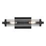 Thumbnail2 of Kichler Azores 16" 2-Light Clear Fluted Glass and Black Wall Sconce more views