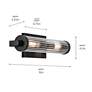 Thumbnail3 of Kichler Azores 16" 2-Light Clear Fluted Glass and Black Wall Sconce more views