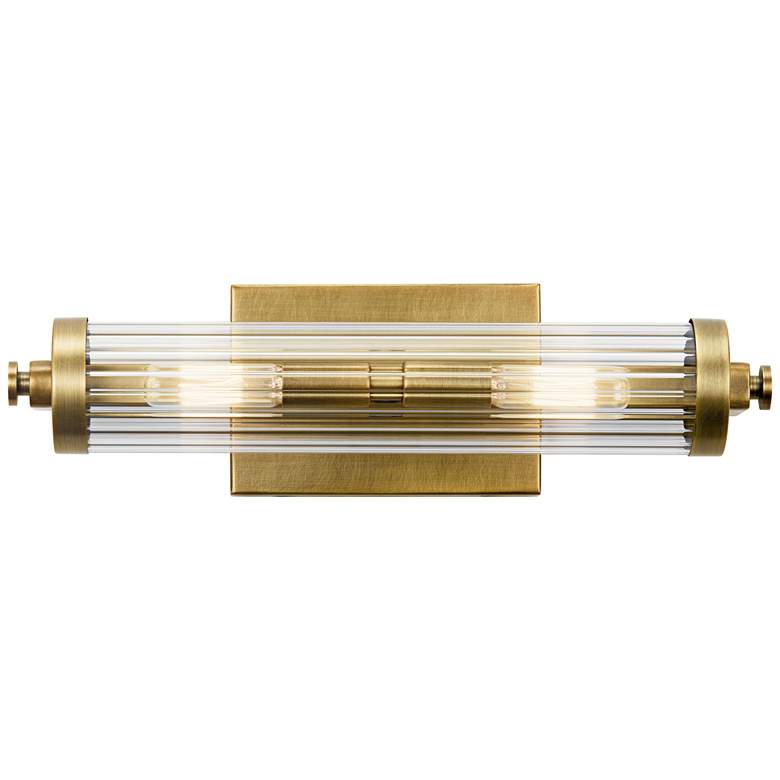 Image 1 Kichler Azores 16 inch Wide Natural Brass 2-Light Bath Light
