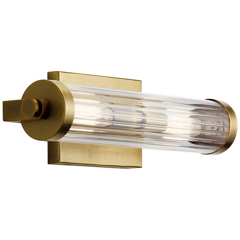 Image 1 Kichler Azores 16 inch Wide Natural Brass 2-Light Bath Light