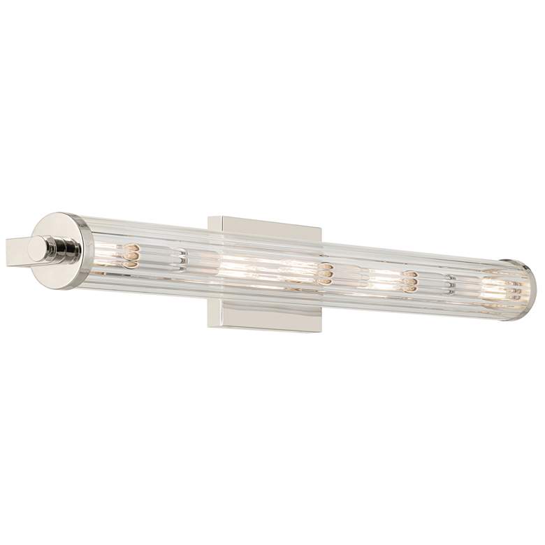 Image 1 Kichler Azores 32" Wide Polished Nickel Linear Bath Light