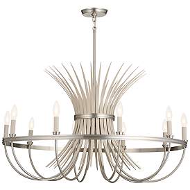 Image1 of Kichler Baile 37" Wide 9-Light Brushed Nickel Open Arm Chandelier