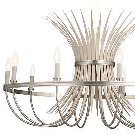 Image2 of Kichler Baile 37" Wide 9-Light Brushed Nickel Open Arm Chandelier more views