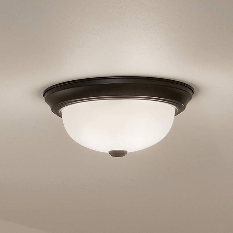 Image 1 Kichler Bakra 11 1/4" Wide Black Ceiling Light