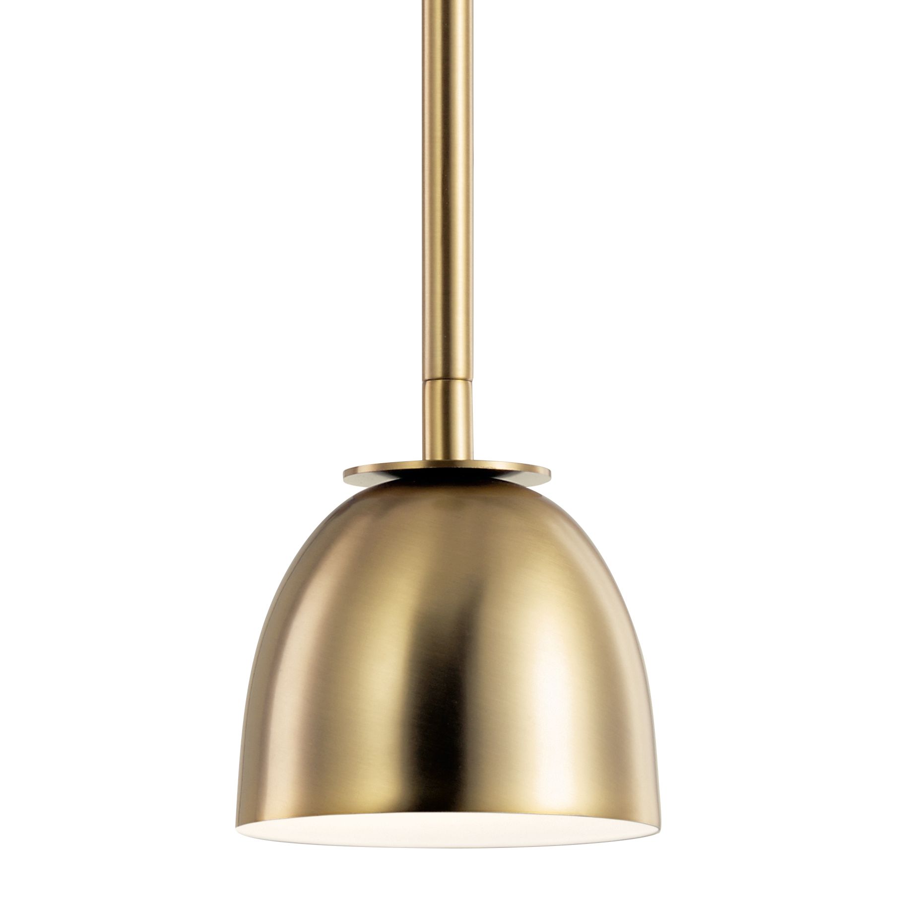 Image 2 Kichler Baland 4"W Brushed Natural Brass LED Mini Pendant more views