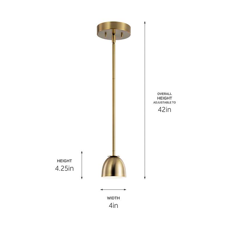Image 4 Kichler Baland 5.8" Wide LED Modern Gold Dome Mini Pendant more views